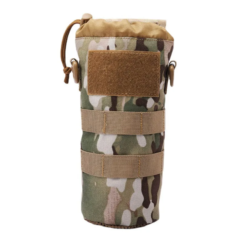 1000D Tactical Camo EDC Water Bottle Bag for Outdoor Sports, 1.5L Capacity, Suitable for All Ages