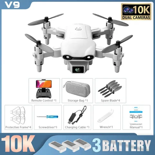 10K HD V9 Mini Drone with Dual Camera & 6000M Aerial Photography