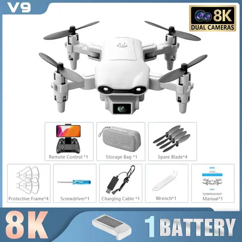 10K HD V9 Mini Drone with Dual Camera & 6000M Aerial Photography