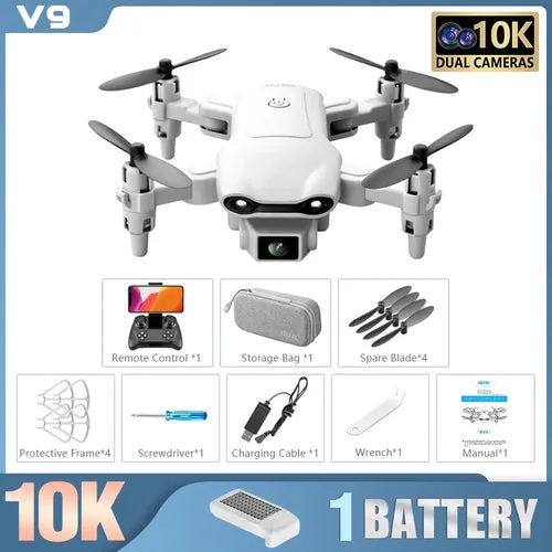 10K HD V9 Mini Drone with Dual Camera & 6000M Aerial Photography