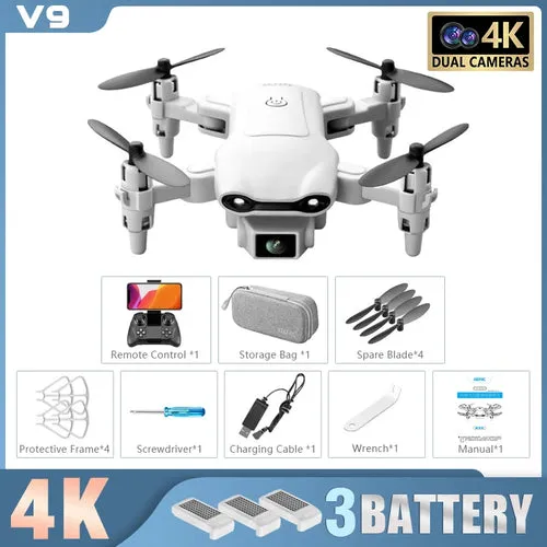 10K HD V9 Mini Drone with Dual Camera & 6000M Aerial Photography