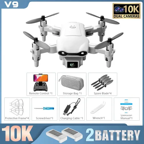 10K HD V9 Mini Drone with Dual Camera & 6000M Aerial Photography