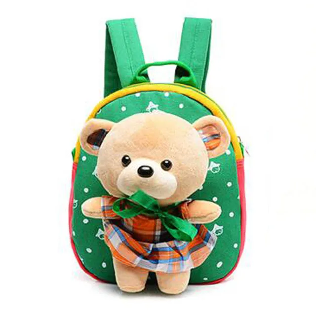 2016 New Cartoon Kid School Backpack For Child School Bag For Kindergarten Girl Baby Student School Boy Cute bear Backpack