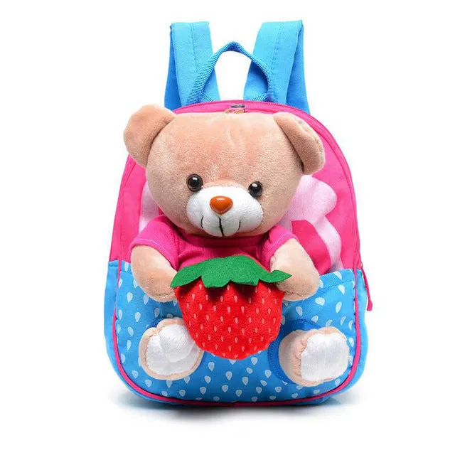2016 New Cartoon Kid School Backpack For Child School Bag For Kindergarten Girl Baby Student School Boy Cute bear Backpack