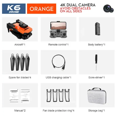 4K HD Dual Camera Drone with Optical Flow for Stunning Aerial Shots