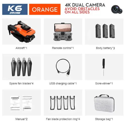 4K HD Dual Camera Drone with Optical Flow for Stunning Aerial Shots
