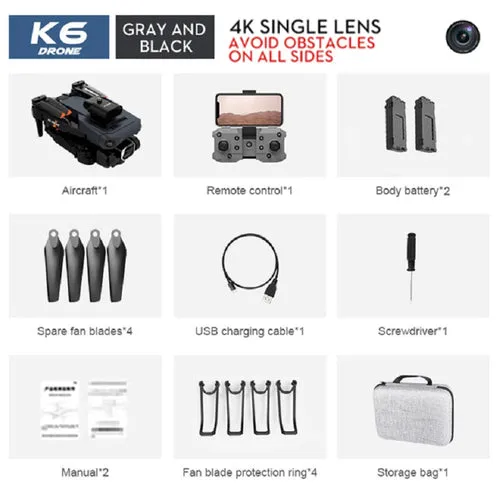 4K HD Dual Camera Drone with Optical Flow for Stunning Aerial Shots