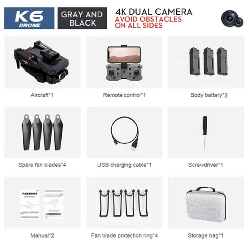 4K HD Dual Camera Drone with Optical Flow for Stunning Aerial Shots