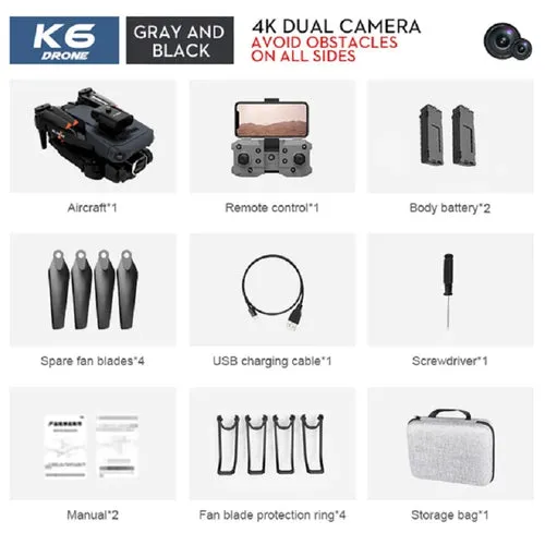 4K HD Dual Camera Drone with Optical Flow for Stunning Aerial Shots