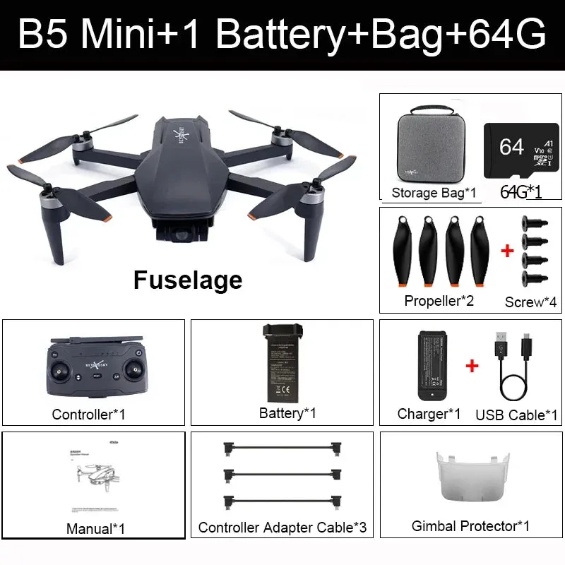 4K HD Mini Drone with GPS & Gimbal - 26 Min Flight, 3KM Range