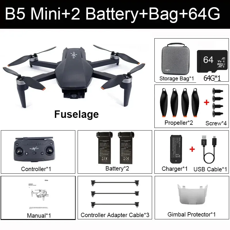 4K HD Mini Drone with GPS & Gimbal - 26 Min Flight, 3KM Range