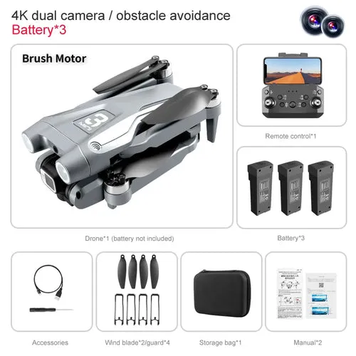 4K HD Professional Drone with Brushless Motor & WIFI FPV Streaming
