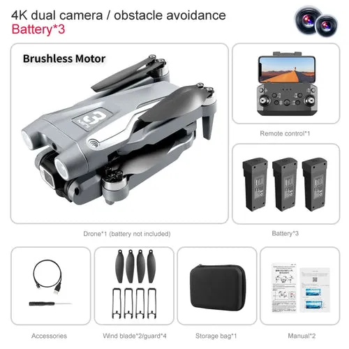 4K HD Professional Drone with Brushless Motor & WIFI FPV Streaming