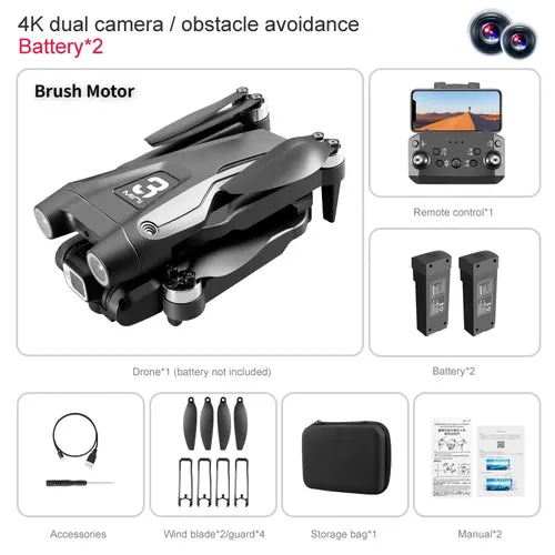 4K HD Professional Drone with Brushless Motor & WIFI FPV Streaming