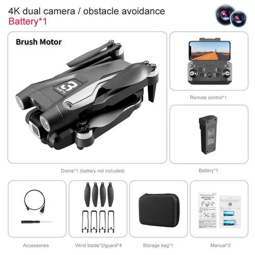 4K HD Professional Drone with Brushless Motor & WIFI FPV Streaming
