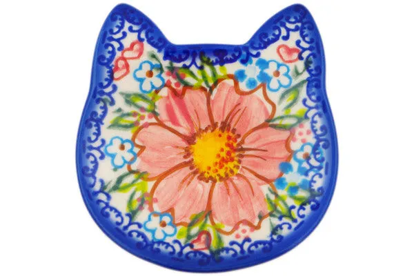 4" Tea Bag or Lemon Plate - Blushing Blossom