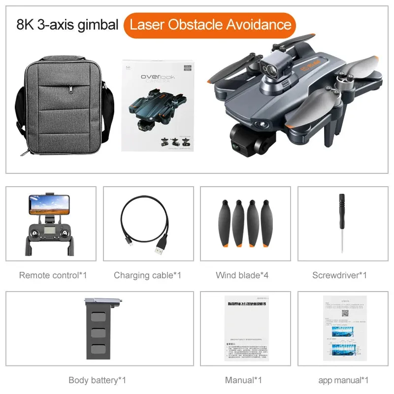 8K Dual-Camera GPS Drone - Brushless Motor Quadcopter for Aerial Shots