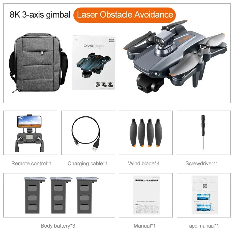 8K Dual-Camera GPS Drone - Brushless Motor Quadcopter for Aerial Shots
