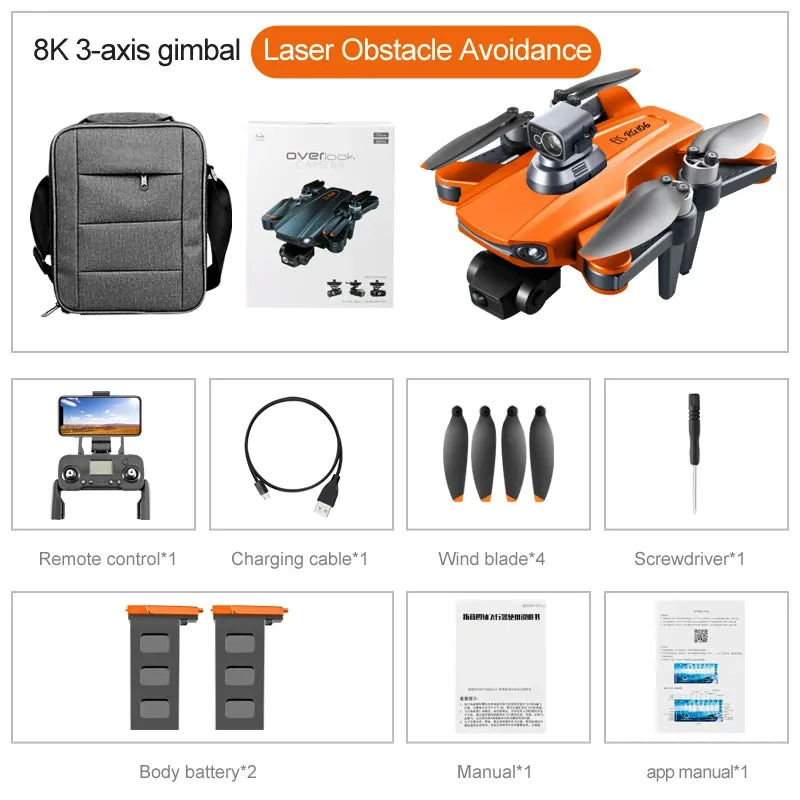 8K Dual-Camera GPS Drone - Brushless Motor Quadcopter for Aerial Shots
