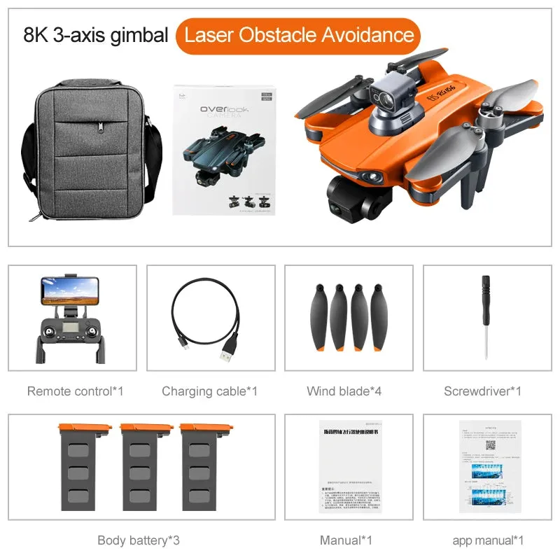 8K Dual-Camera GPS Drone - Brushless Motor Quadcopter for Aerial Shots