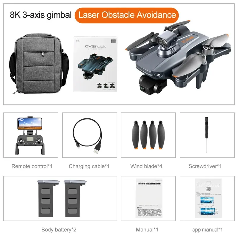 8K Dual-Camera GPS Drone - Brushless Motor Quadcopter for Aerial Shots