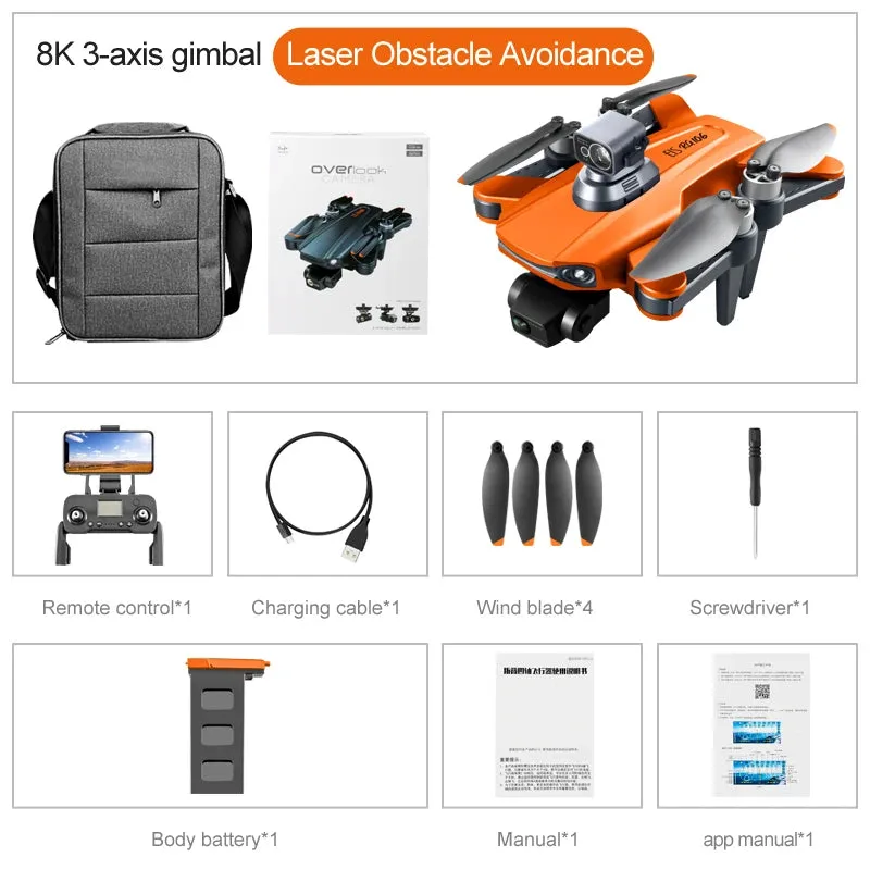 8K Dual-Camera GPS Drone - Brushless Motor Quadcopter for Aerial Shots