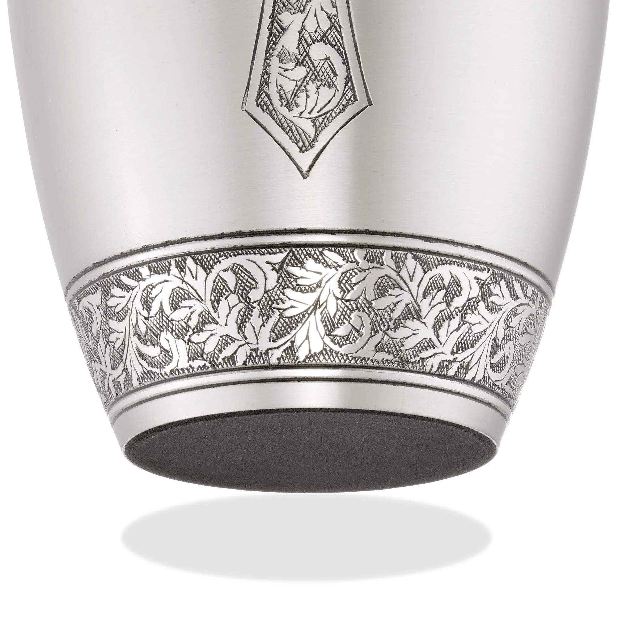 Adult Cremation Funeral Urn for Human Ashes, Etched Cross