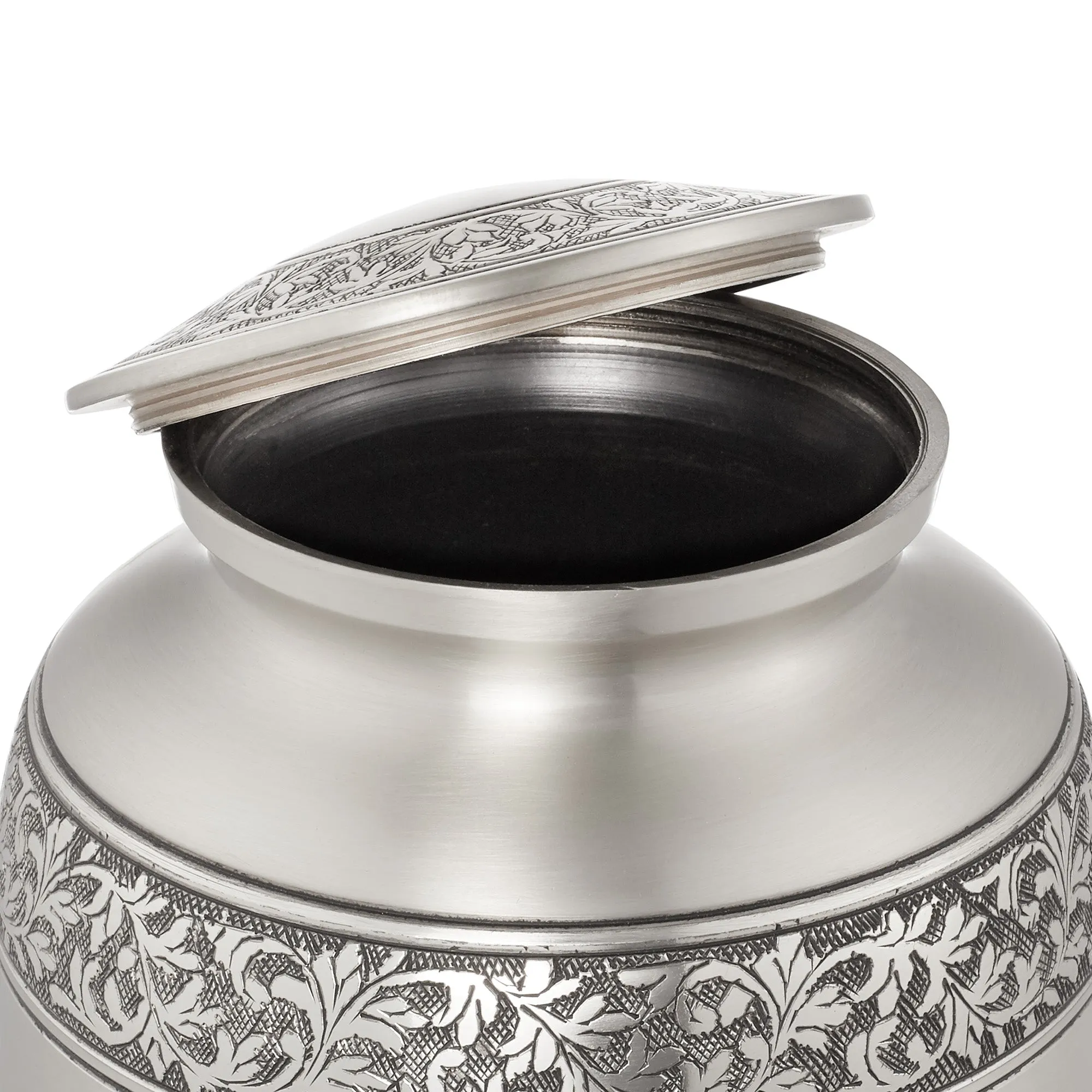 Adult Cremation Funeral Urn for Human Ashes, Etched Cross