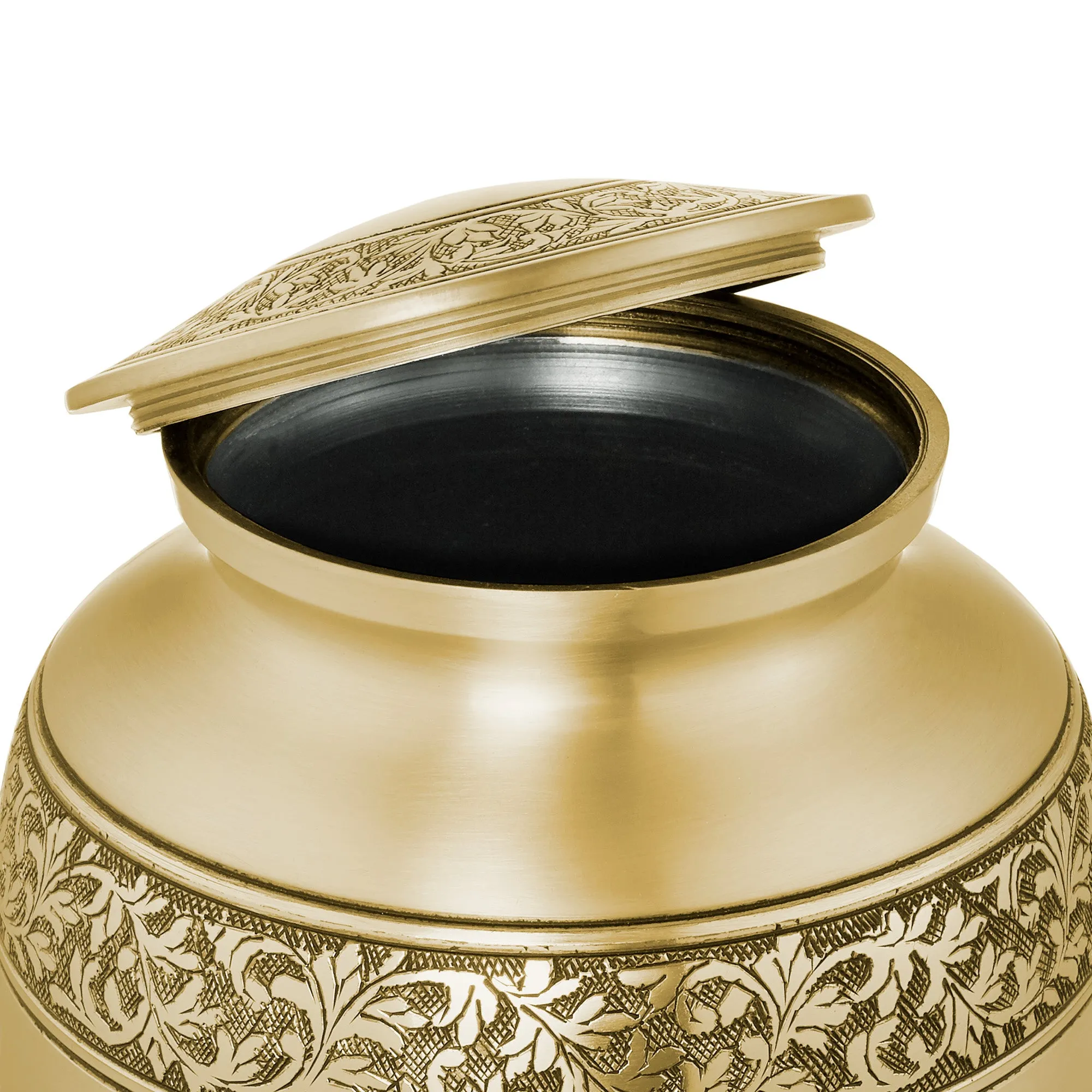 Adult Cremation Funeral Urn for Human Ashes, Etched Cross