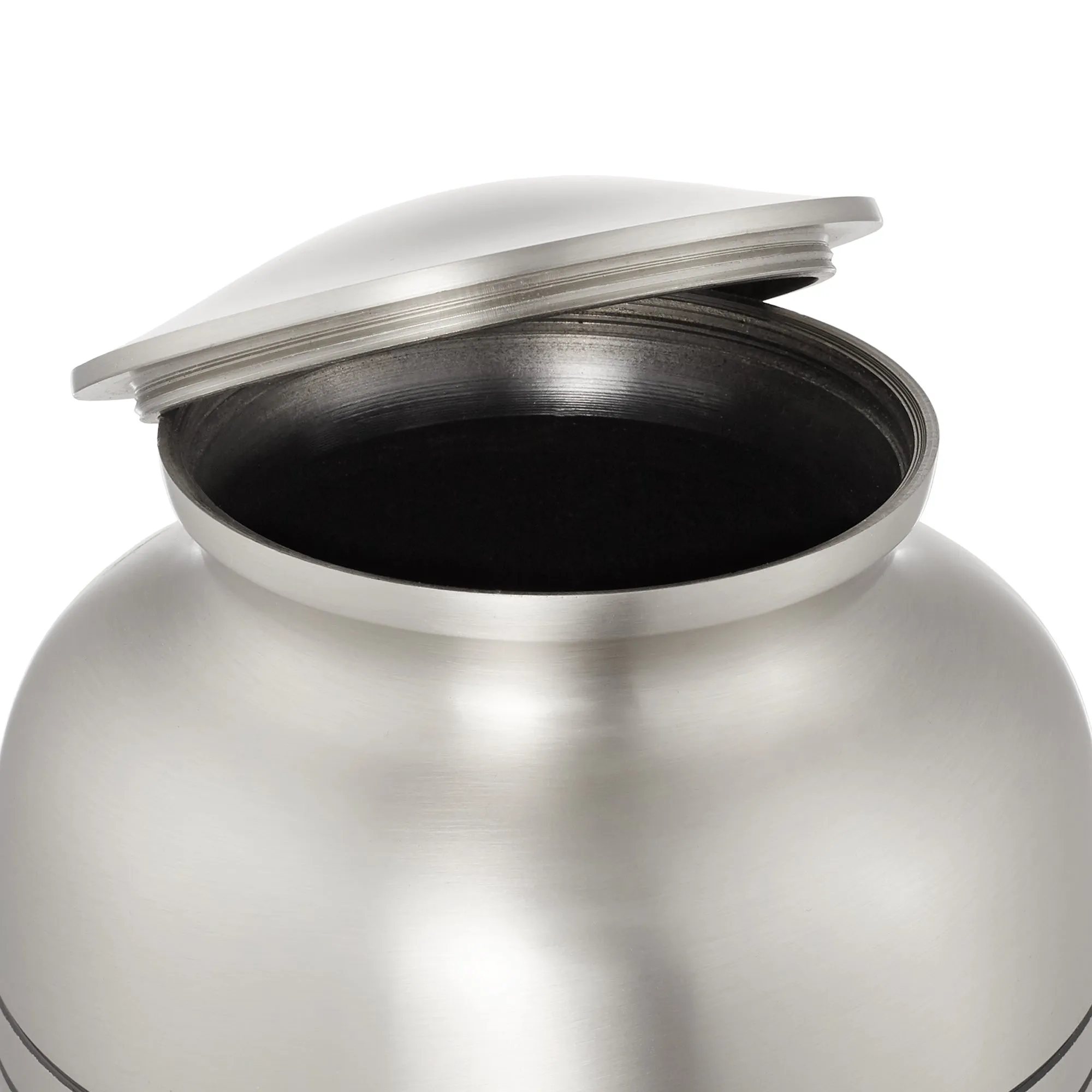 Adult Cremation Memorial Urn for Human Ashes, Black Stripe