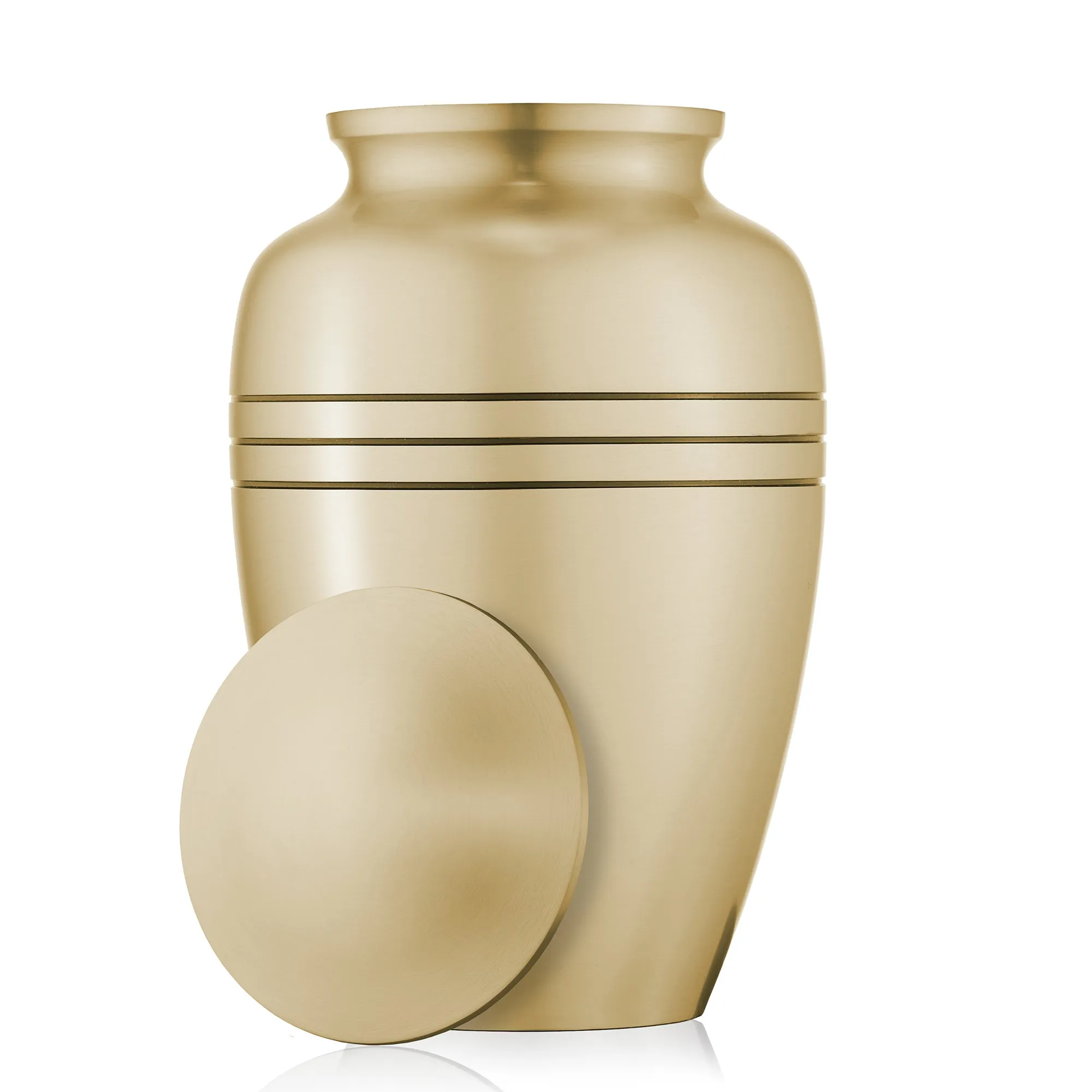 Adult Cremation Memorial Urn for Human Ashes, Black Stripe