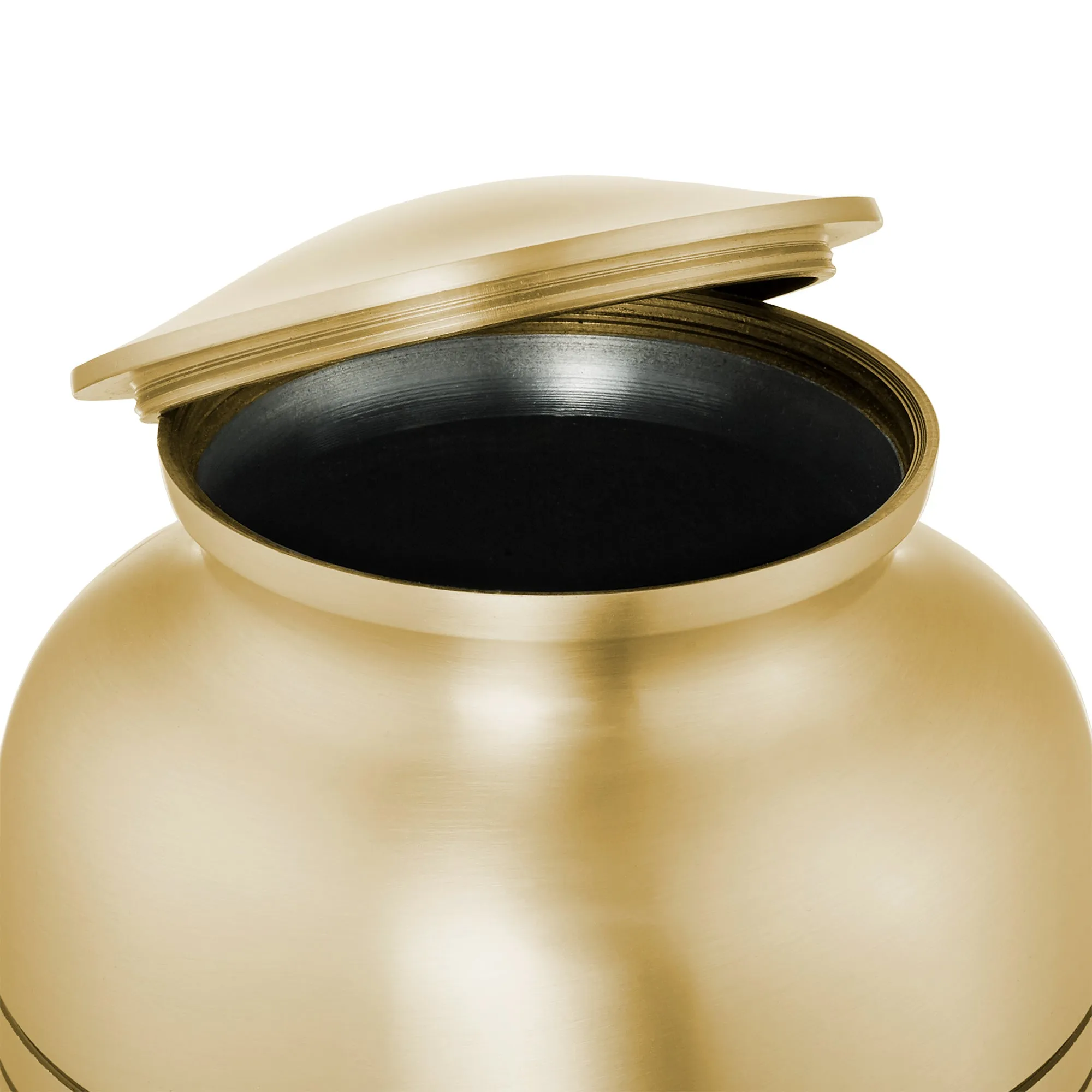 Adult Cremation Memorial Urn for Human Ashes, Black Stripe