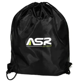 ASR Outdoor Black Drawstring Backpack Gym Bag Hiking Gear, 20 x 16 Inches