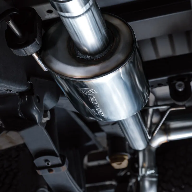 AWE Tuning 2021  Ford F-150 Tremor (w/ Bumper Cutouts) 0FG Resonated Catback - Diamond Black Tips