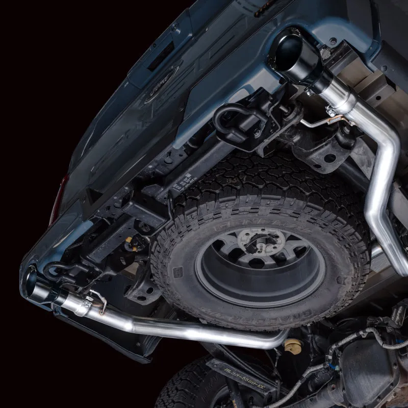 AWE Tuning 2021  Ford F-150 Tremor (w/ Bumper Cutouts) 0FG Resonated Catback - Diamond Black Tips