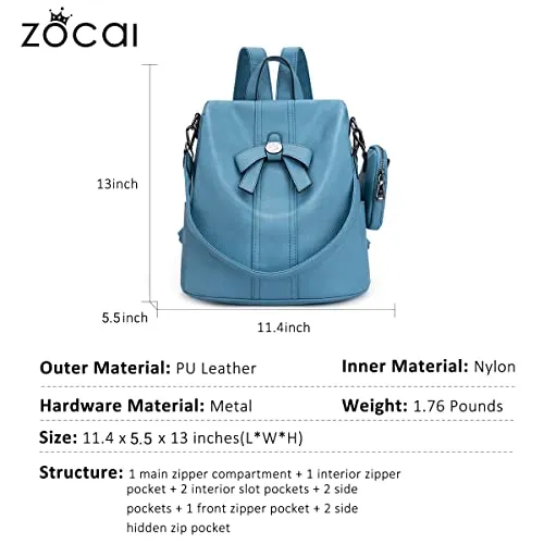 Backpack Purse for Women Fashion Backpack Purses PU Leather Daypacks Anti-Theft Shoulder Bag Satchel Purse…