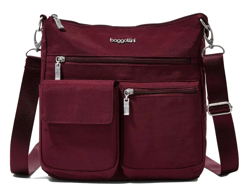 Baggallini Modern Everywhere Slim Crossbody Dark Cherry