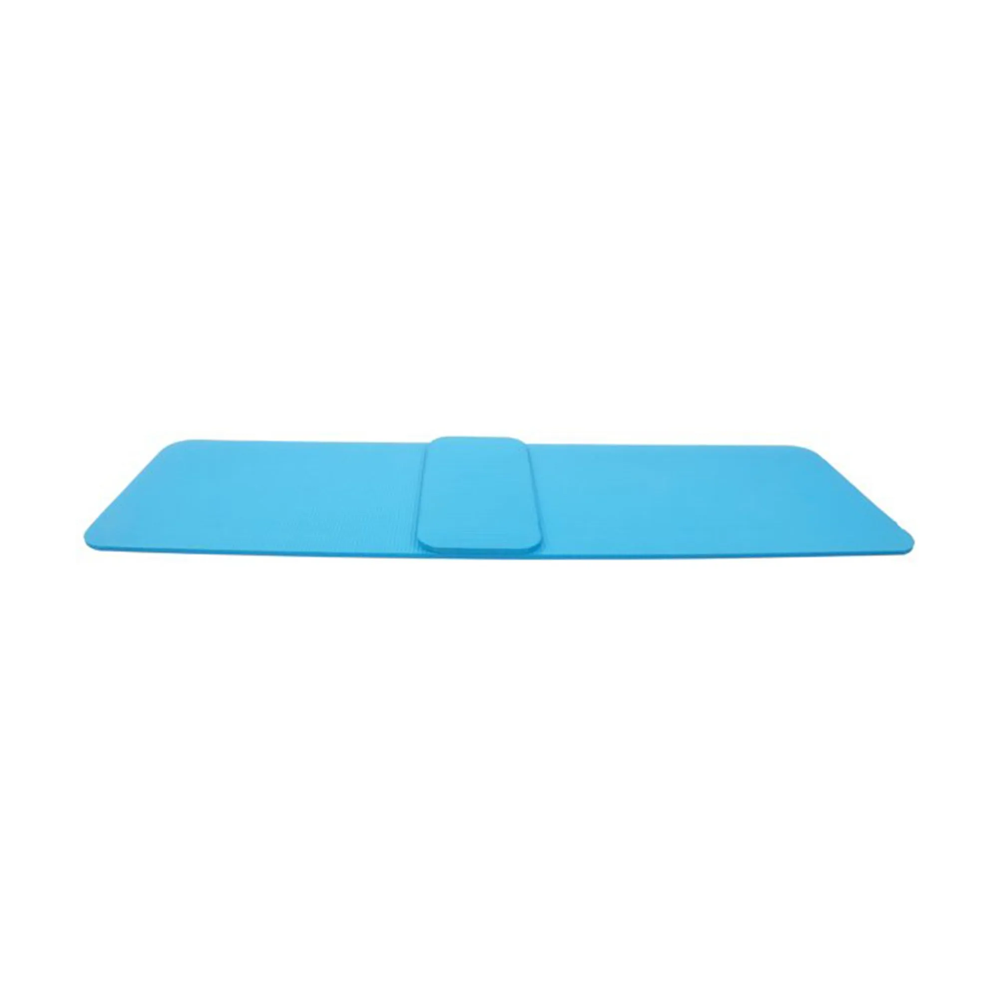 BalanceFrom Fitness GoYoga  71x24in Exercise Yoga Mat w/Knee Pad & Strap, Blue