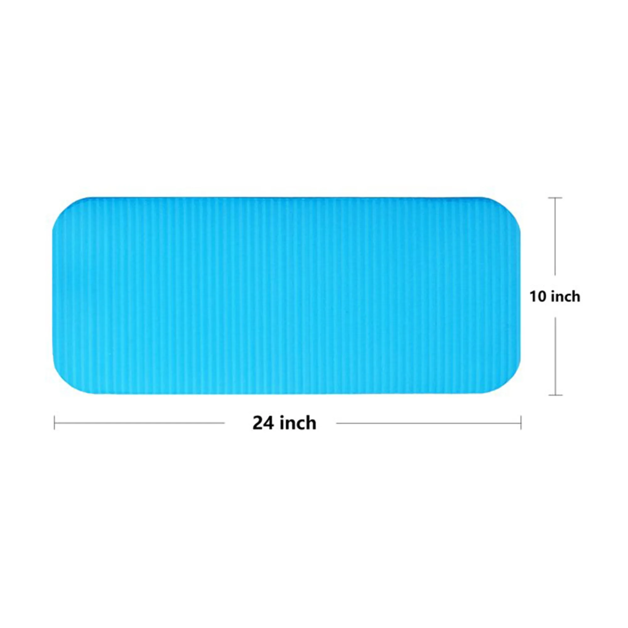 BalanceFrom Fitness GoYoga  71x24in Exercise Yoga Mat w/Knee Pad & Strap, Blue