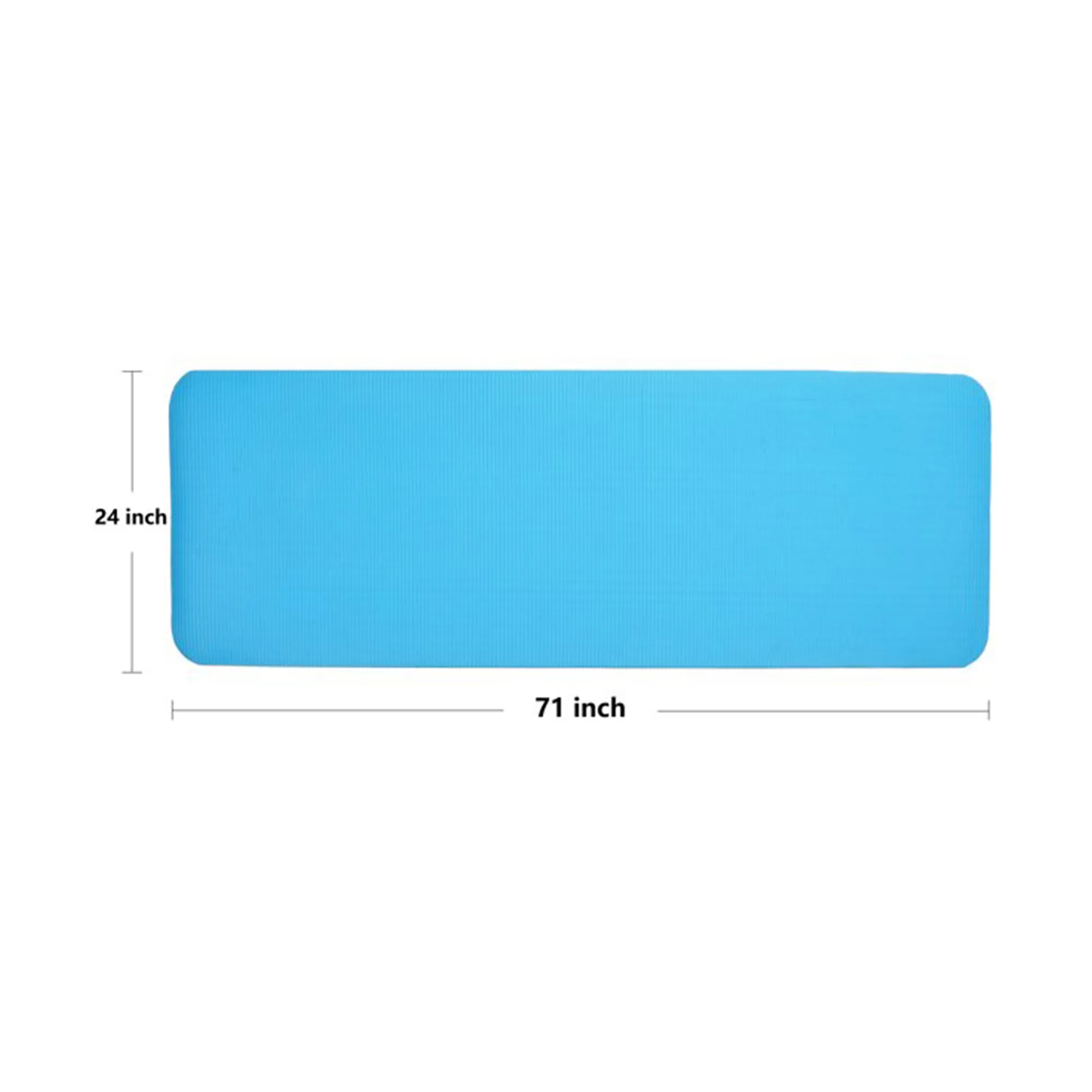 BalanceFrom Fitness GoYoga  71x24in Exercise Yoga Mat w/Knee Pad & Strap, Blue