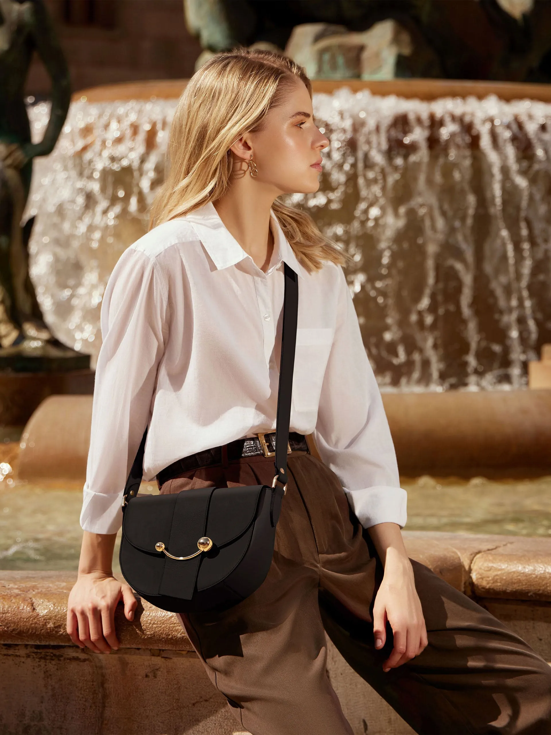 Black Crescent satchel bag