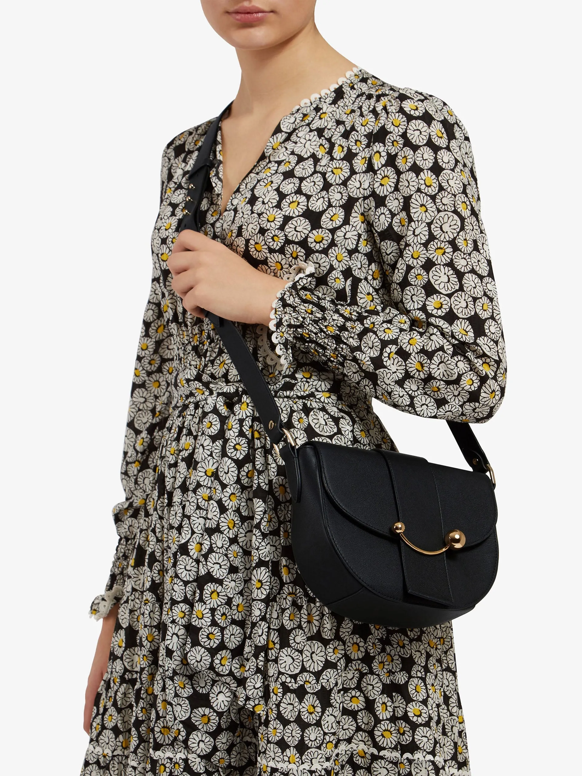 Black Crescent satchel bag