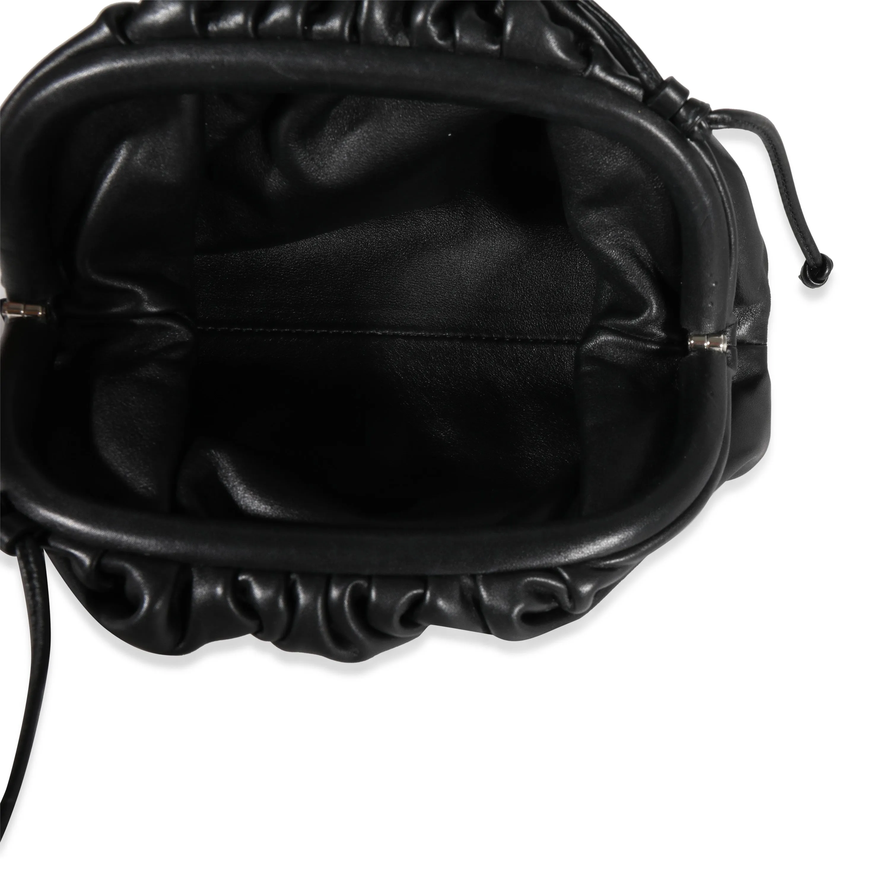 Bottega Veneta Black Smooth Calfskin Mini Pouch