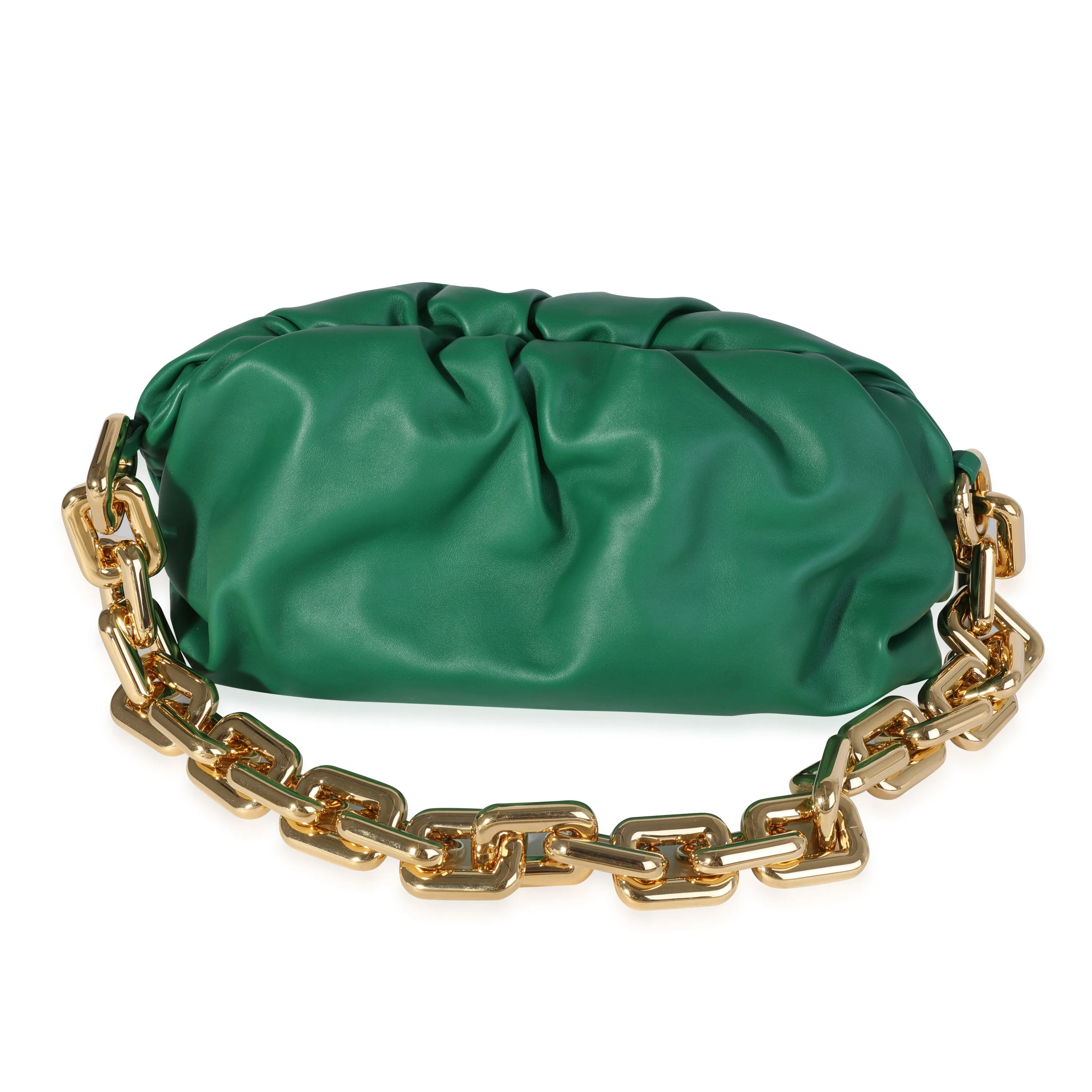 Bottega Veneta Racing Green Lambskin Chain Pouch