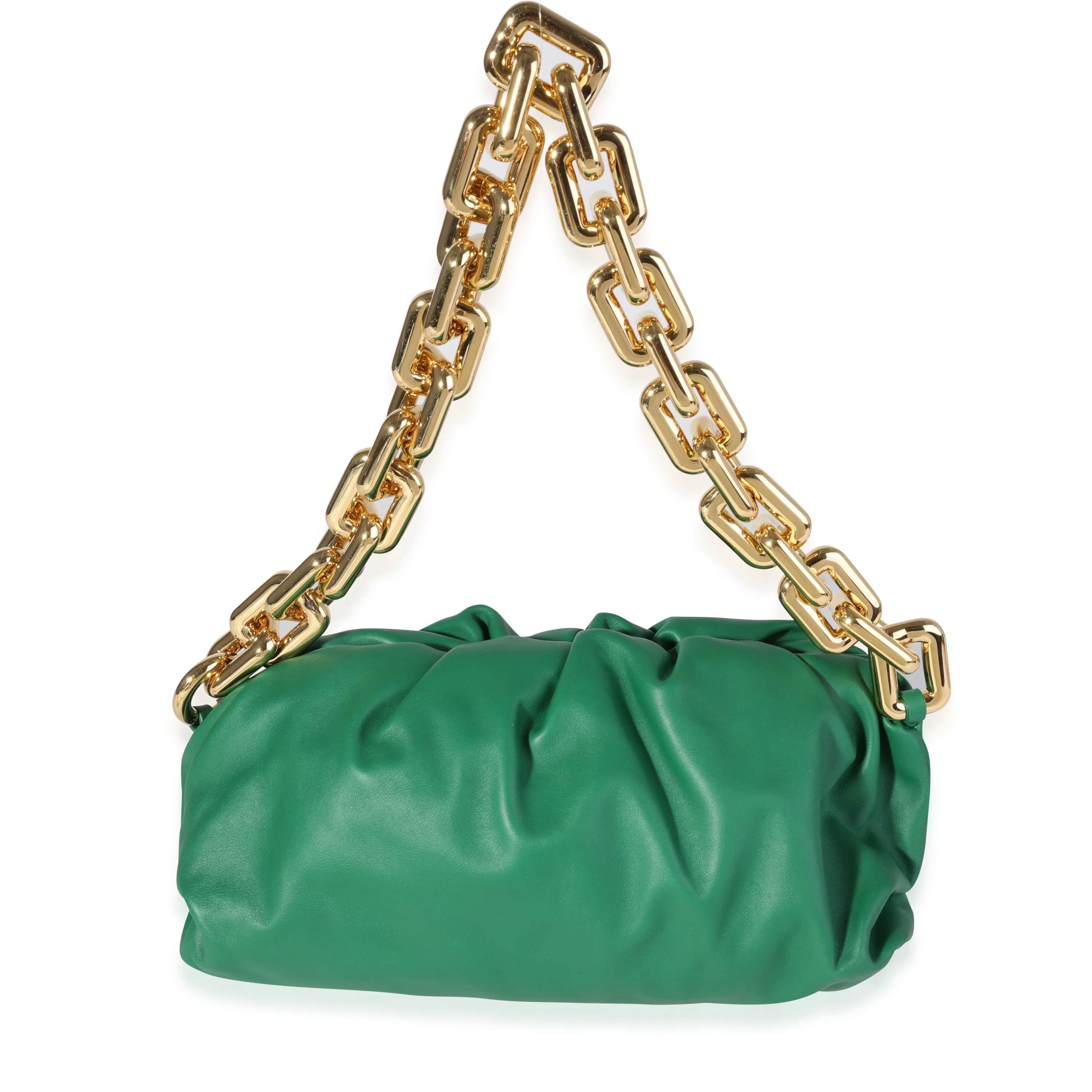 Bottega Veneta Racing Green Lambskin Chain Pouch