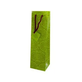 bottle gift bag green ( Case of 20 )