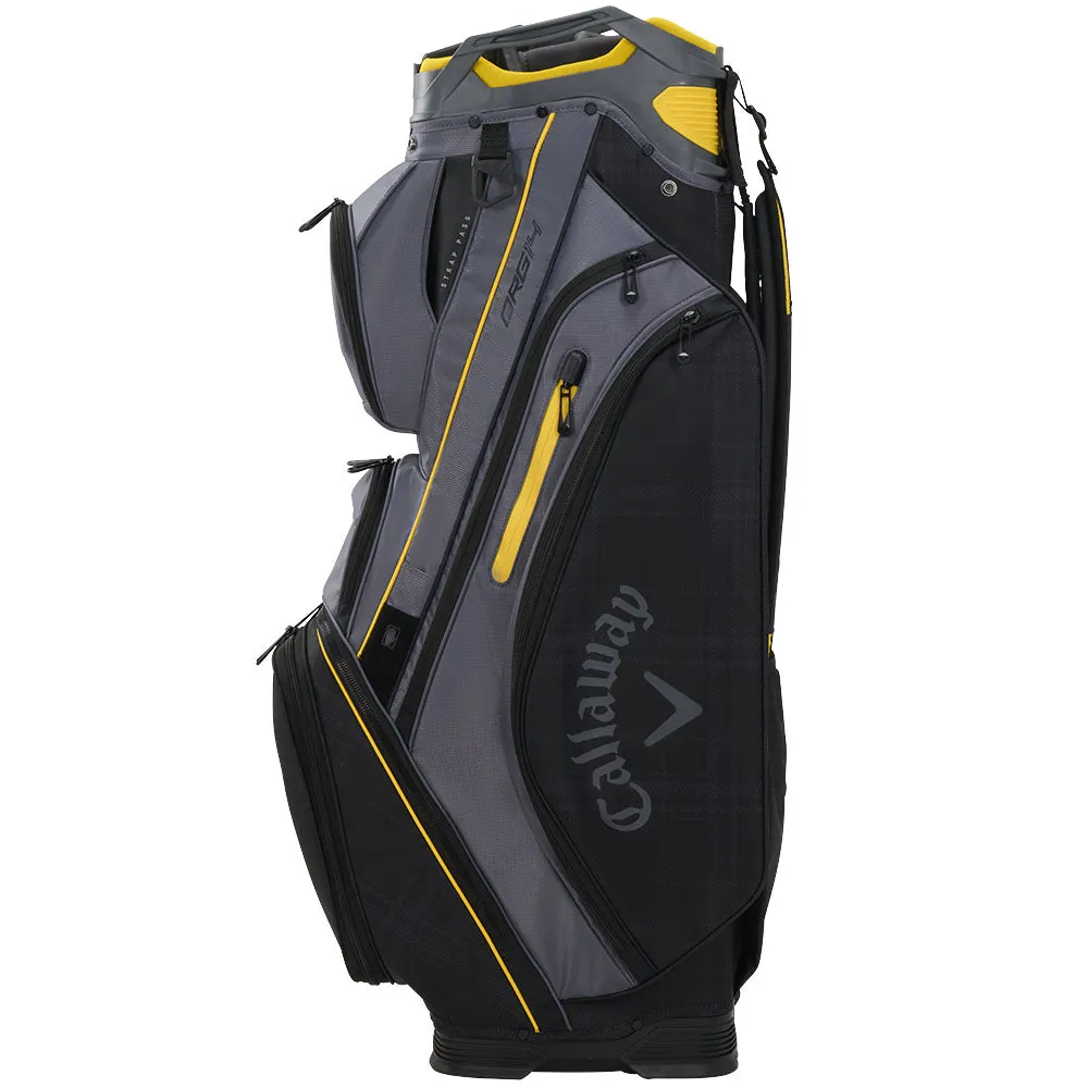 Callaway Org 14 Cart Bag - Graphite/Black Plaid/Golden