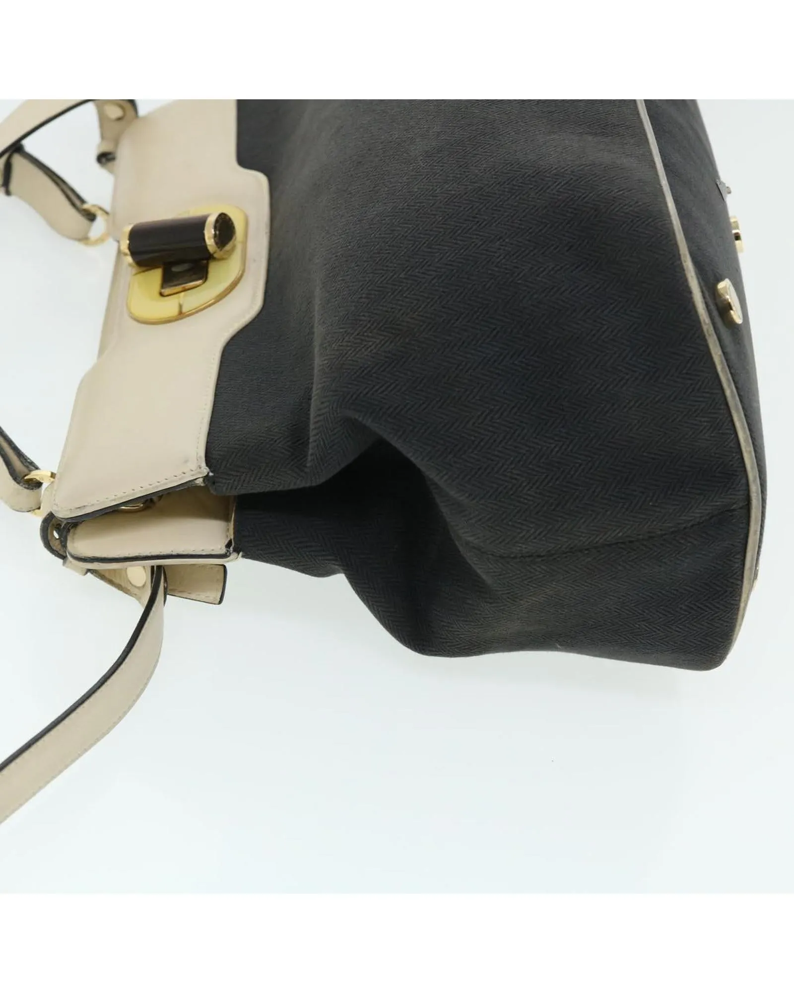Canvas 2way Shoulder Bag Black