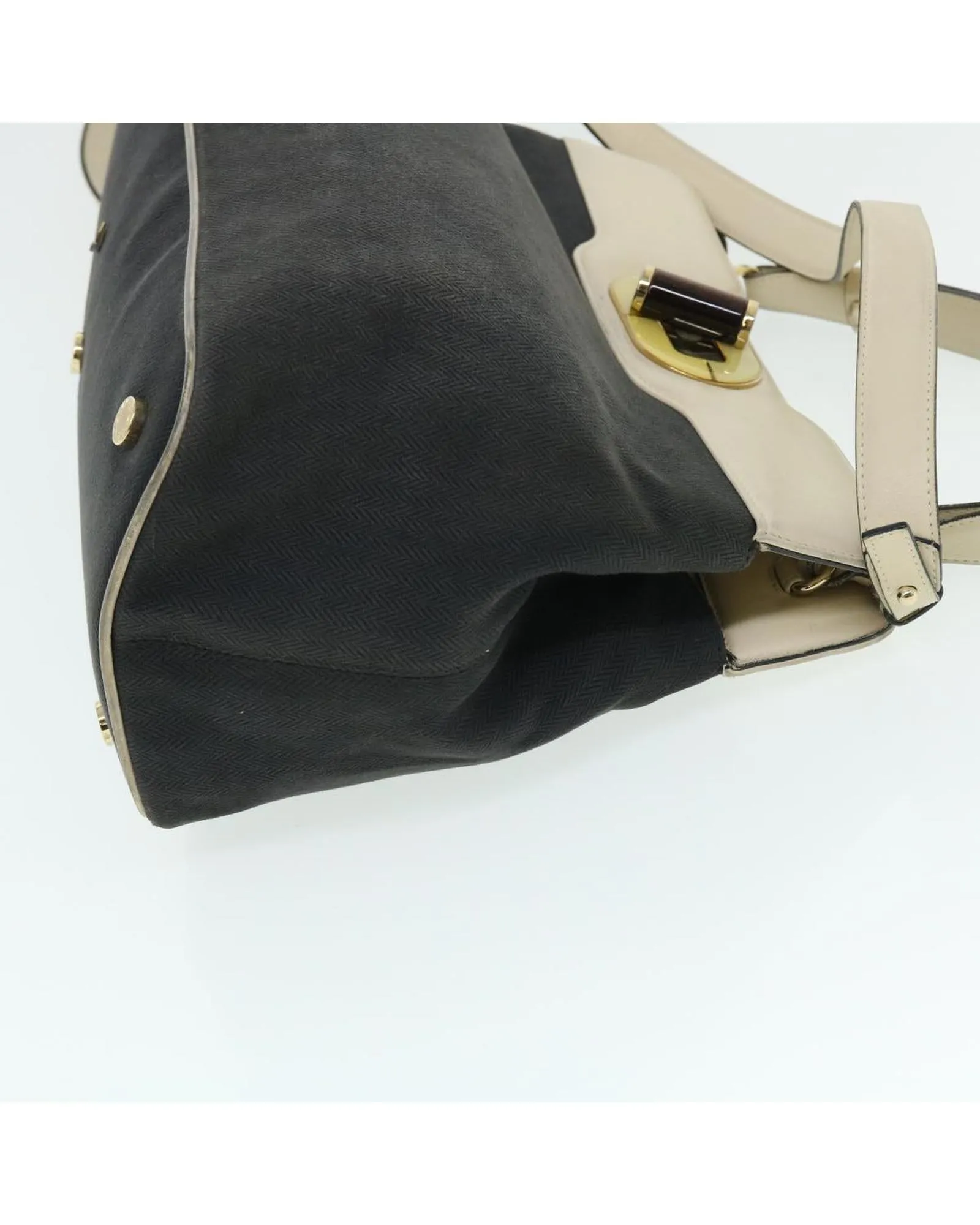 Canvas 2way Shoulder Bag Black