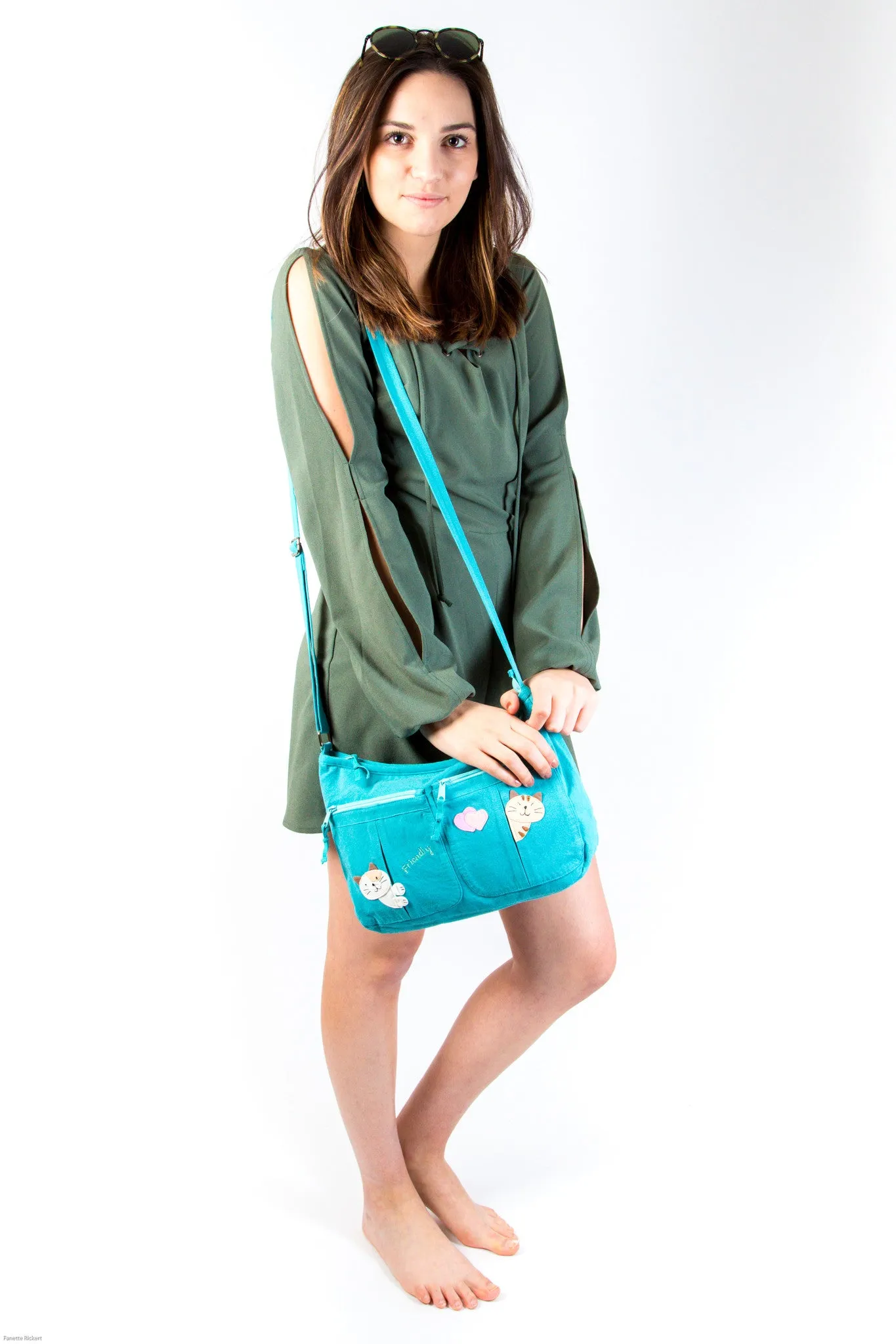 Cara Cat Motto Crossbody Bag